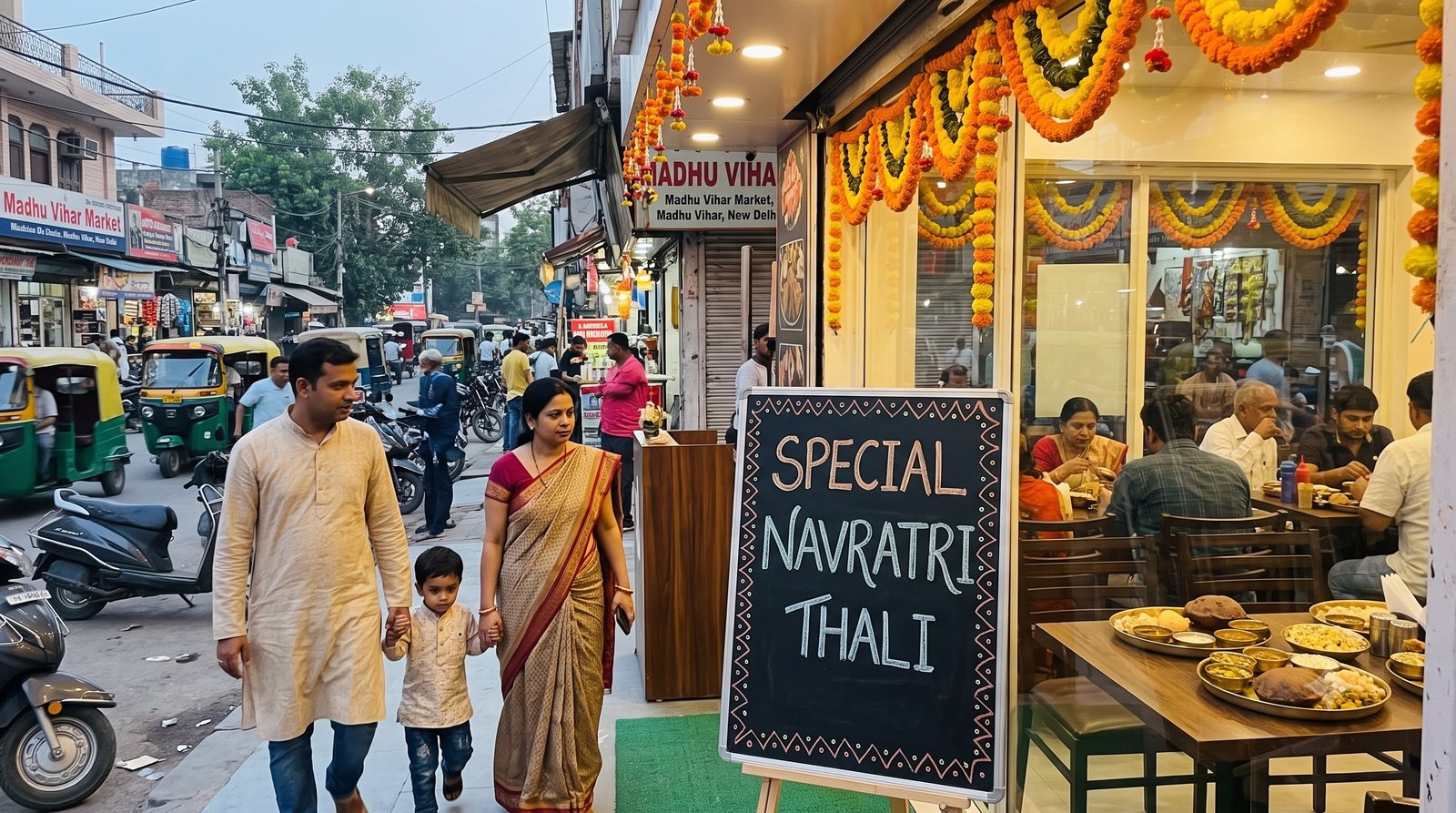 Where to Find a Special Navratri Thali in Madhu Vihar