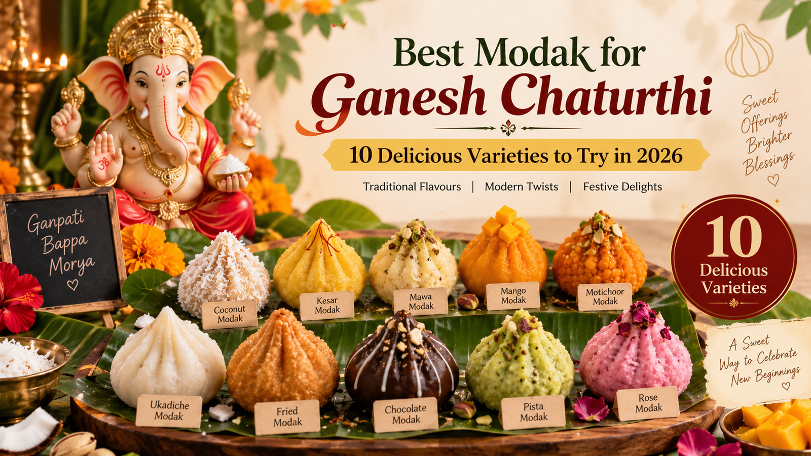 Best Modak for Ganesh Chaturthi: 10 Delicious Varieties to Try in 2026